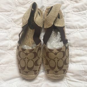 coach rayanne sling flat espadrille